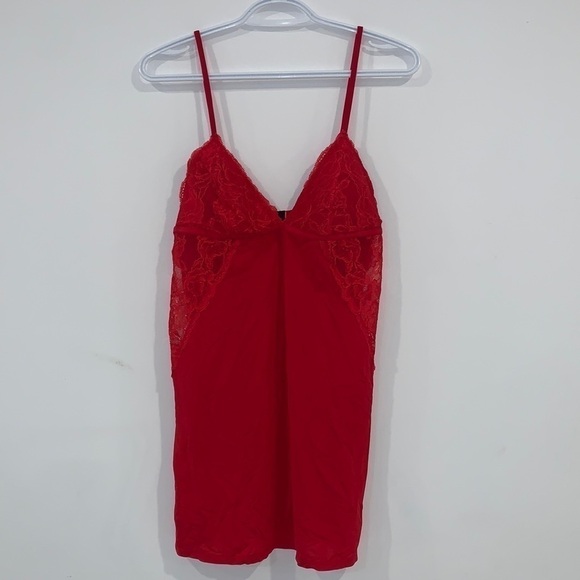 LA Senza red Satin padded bra slip dress size Medium - Picture 3 of 16